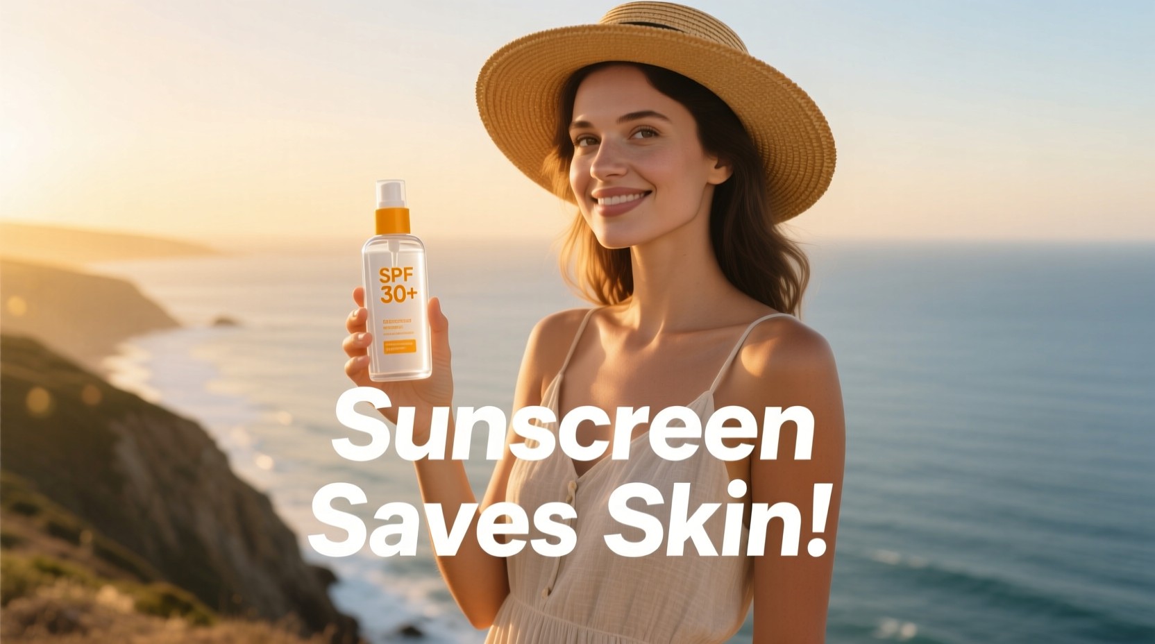 skincare routine. skincare routine.A cartoon sun wearing sunglasses, holding a shield labeled “SPF 30+” — “Sunscreen Saves Skin!”